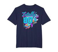 Rétro années 1980 coloré Totally 80's Funny 80 Rave fête à thème T-Shirt, Homme Grandes Tailles, Bleu Marine, 6X Tall
