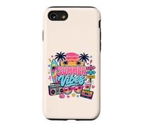 Rétro années 80 90 Nostalgie été Vibes Tropical Beach Vacation Coque pour iPhone SE (2020) / 7/8