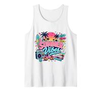 Rétro années 80 90 Nostalgie été Vibes Tropical Beach Vacation Débardeur
