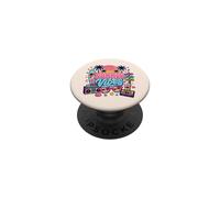 Rétro années 80 90 Nostalgie été Vibes Tropical Beach Vacation PopSockets PopGrip Adhésif