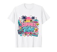 Rétro années 80 90 Nostalgie été Vibes Tropical Beach Vacation T-Shirt