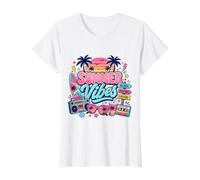 Rétro années 80 90 Nostalgie été Vibes Tropical Beach Vacation T-Shirt Graphique avec Valeur