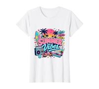 Rétro années 80 90 Nostalgie été Vibes Tropical Beach Vacation T-Shirt Graphique avec Valeur