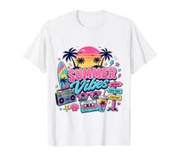 Rétro années 80 90 Nostalgie été Vibes Tropical Beach Vacation T-Shirt Graphique avec Valeur