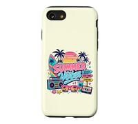 Rétro années 80 90 Nostalgie Plage Tropicale Ambiance Coucher de Soleil Palmier Coque pour iPhone SE (2020) / 7/8