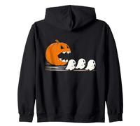 Rétro années 80 Arcade Halloween Pixel Citrouille Fantômes Sweat à Capuche