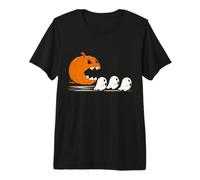 Rétro années 80 Arcade Halloween Pixel Citrouille Fantômes T-Shirt Haut de Gamme