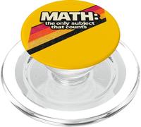 Rétro années 80 Math The Only Subject That Counts PopSockets PopGrip pour MagSafe