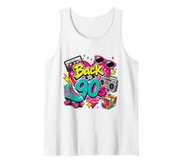 Rétro années 90 Nostalgie Boombox Roller Skate Puzzle Cube Ninetie Débardeur