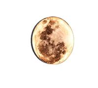 Rétro Applique Murale Extérieure Applique Murale d'extérieur Creative Moon à LED 3000K, lumière Chaude, Moderne, Ronde, étanche, for Cour, Patio, entrée(100cm)