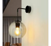 Rétro Applique Murale Métal Noir Kugelelegant Vincente Salon Lit Lampe Couloir