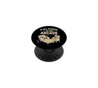 Rétro Arcade Gamer Humour Nostalgique Jeu Vidéo Thérapie Blague PopSockets PopGrip Adhésif
