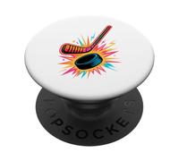 Retro Arcade Ice Hockey PopSockets PopGrip Adhésif