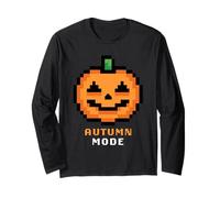 Retro Arcade Pixelated Game Pumpkin - Autumn Mode Manche Longue
