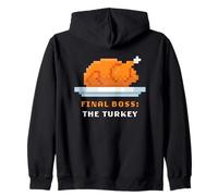 Retro Arcade Pixelated Game Thanksgiving - Final Boss Turkey Sweat à Capuche