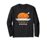 Retro Arcade Pixelated Game Turkey - Player 1: Stuffed Manche Longue