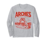 Retro Arches National Park Vintage Style Delicate Arch Manche Longue