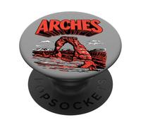 Retro Arches National Park Vintage Style Delicate Arch PopSockets PopGrip Adhésif