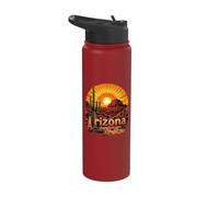 Retro Arizona Home State AZ Desert Sunset Vintage Stainless Steel Insulated Water Bottle