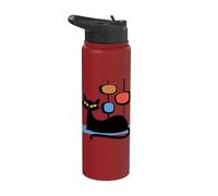 Retro Atomic Age Mid-Century Cat Vintage Space Modern Design Stainless Steel Insulated Water Bottle