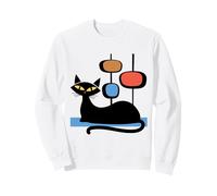 Retro Atomic Age Mid-Century Cat Vintage Space Modern Design Sweatshirt
