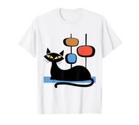 Retro Atomic Age Mid-Century Cat Vintage Space Modern Design T-Shirt