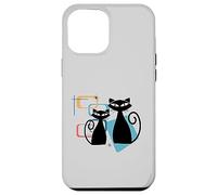 Retro Atomic Age Mid-Century Twin Cat Vintage Modern Design Coque pour iPhone 12 Pro Max