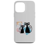 Retro Atomic Age Mid-Century Twin Cat Vintage Modern Design Coque pour iPhone 13 Pro Max