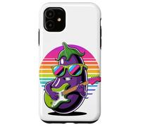 Rétro Aubergine Guitariste Aubergines Guitare Coque pour iPhone 11