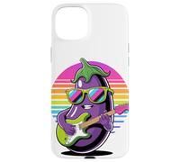 Rétro Aubergine Guitariste Aubergines Guitare Coque pour iPhone 15 Plus