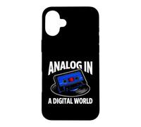 Retro Audiophile Analog in A Digital World Cassette Coque pour iPhone 16 Plus