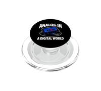 Retro Audiophile Analog in A Digital World Cassette PopSockets PopGrip pour MagSafe