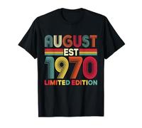 Retro August 1970 Édition limitée 56 Ans 56e Anniversaire T-Shirt