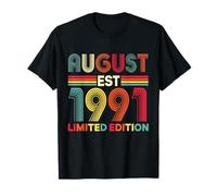 Retro August 1991 Édition limitée 35 Ans 35e Anniversaire T-Shirt