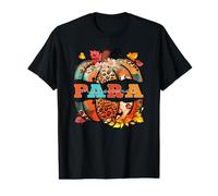 Rétro Automne Paraprofessionnel Feuilles Automne Citrouille Léopard T-Shirt Graphique avec Valeur