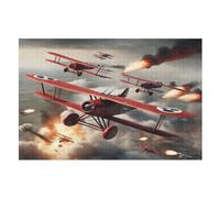 Retro Avion Puzzles Adulte 1000 Pieces Cadeau Famille Puzzle Classique 3D EnfFourmisJouet en Bois Cadeau Unique （75×50cm）