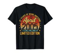 Rétro Avril 2005 Édition limitée 21 Ans 21e Anniversaire T-Shirt