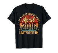 Rétro Avril 2016 Édition limitée 10 Ans 10e Anniversaire T-Shirt