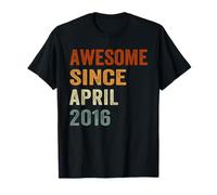 Retro Awesome Depuis Avril 2016, 10 Ans, 10e Anniversaire T-Shirt