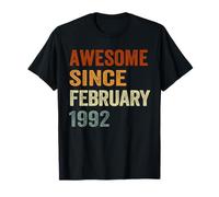 Retro Awesome Depuis février 1992 34 Ans 34e Anniversaire T-Shirt