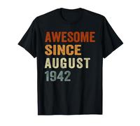 Retro Awesome Since août 1942 84 Ans 84e Anniversaire T-Shirt