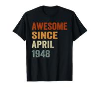Retro Awesome Since Avril 1948 78 Ans 78e Anniversaire T-Shirt