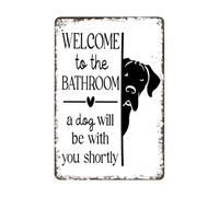 Retro Bathroom Decorations - Antique Wall Posters ¦ 20x30cm Bathroom Wall Decor for Dorms, Metal Funny Bathrooms Walls Art with Rustic Finish, Toilet Poster, Toilets Decoration for Home