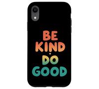 Retro Be Kind Do Good Positive Vibes Coque pour iPhone XR