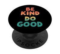 Retro Be Kind Do Good Positive Vibes PopSockets PopGrip Adhésif