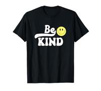Rétro Be Kind Jaune Happy Face Positive Vibe Smile Face Fun T-Shirt