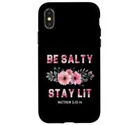 Retro Be Salty Stay Lit Matthew 5 : 13-14 Chrétiens pour Femmes Et Hommes Coque pour iPhone X/XS