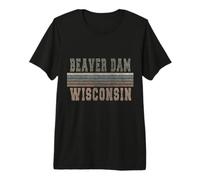 Retro Beaver Dam Wisconsin T-Shirt Haut de Gamme