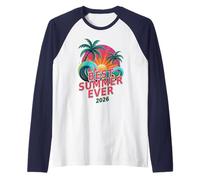 Retro Best Summer Ever 2026 Vacation Trip Surf Travel Manche Raglan