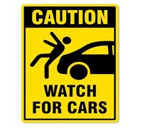 Retro Beware Moving Vehicles Parking Alert Tin Sign 12x8 Inch